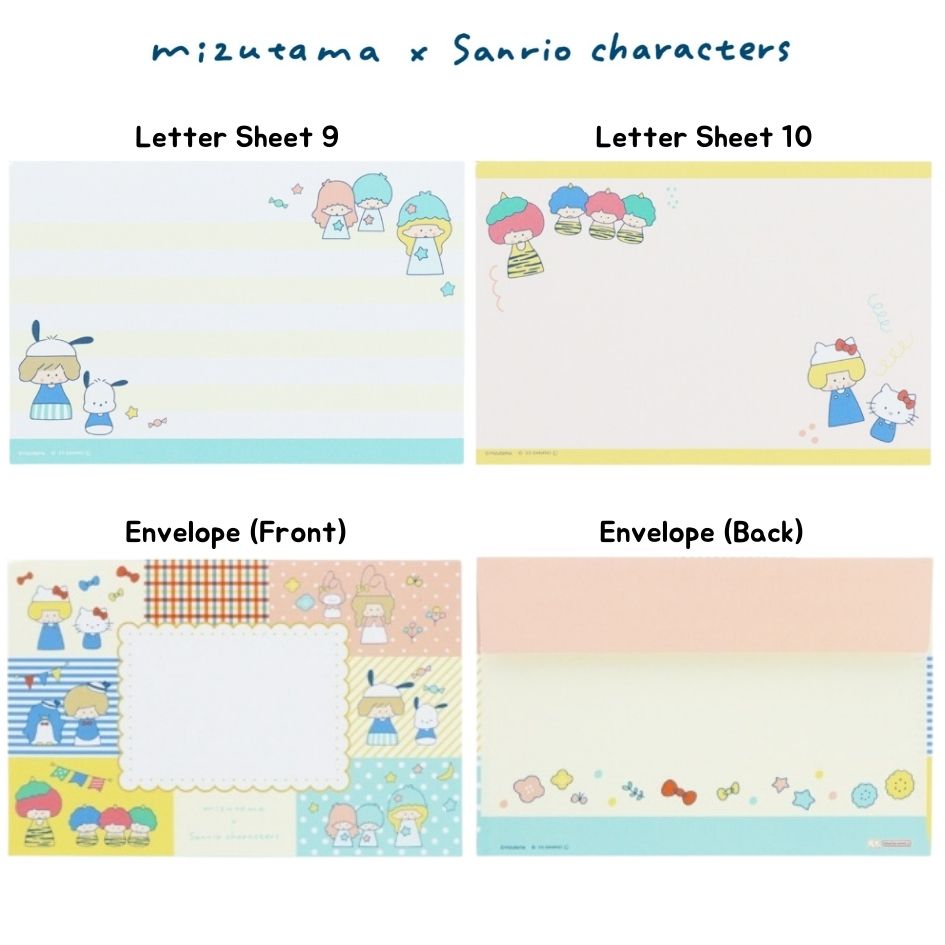 Mizutama x Sanrio Characters x Sun-Star Letter Set - Block