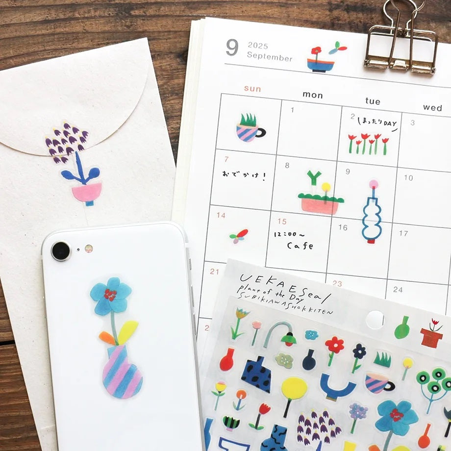 Cozyca Products x Subikiawa Shokkiten Clear Sticker - Uekae Seal (Plant of the Day)