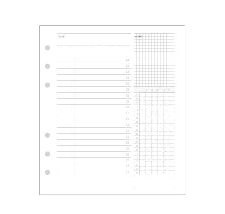 Jam Studio A6 Wide Record Refill - 04 Study Plan