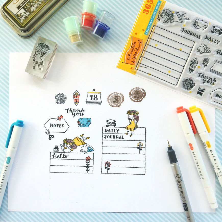 Sakuralala x Igloo*Dining* 365™ Clear Stamps - Happy Memo