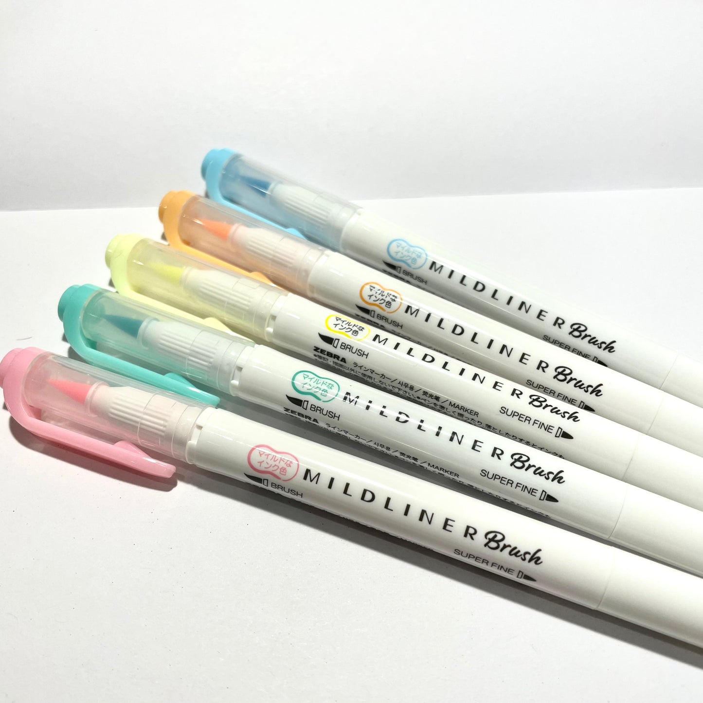 Zebra MILDLINER Double Ended Brush Pen Set - Fluorescent