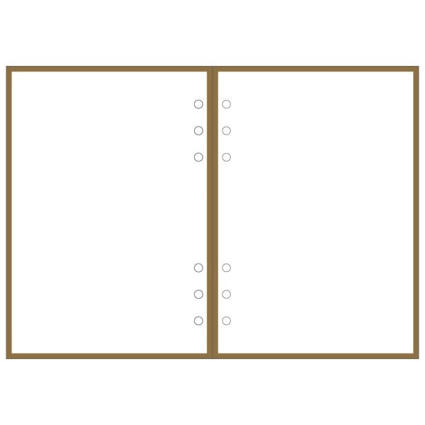 Mark's A5 System Planner Memo Refill - Plain Memo Brown Frame