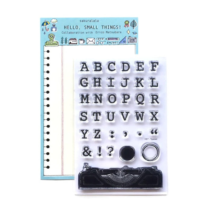 Sakuralala x Hello Small Things! Clear Stamps - Typeset