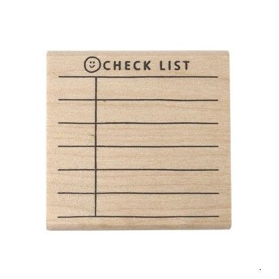 Kodomo No Kao Bullet Journal Stamp - Check List (Square)