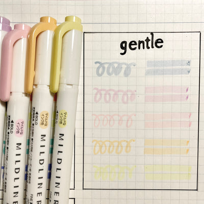 Zebra MILDLINER Double Ended Highlighter Set - Gentle