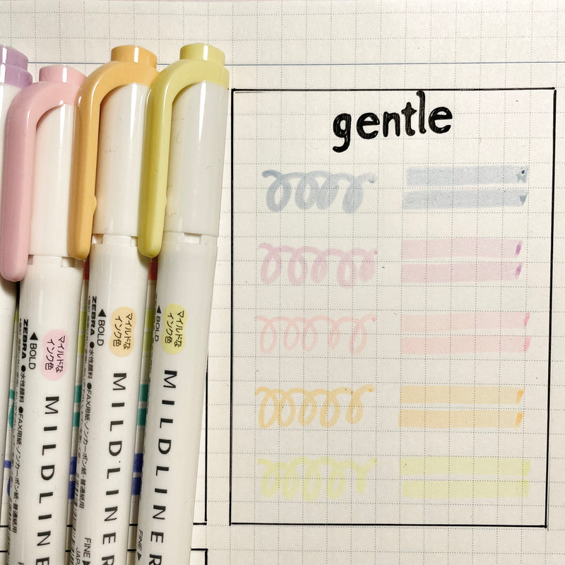 Zebra MILDLINER Double Ended Highlighter Set - Gentle