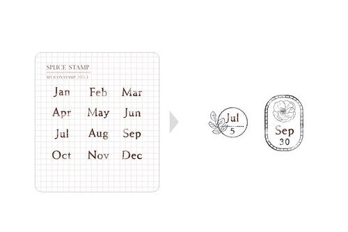 MU Lifestyle My Icon Clear Stamps - 2001 Month