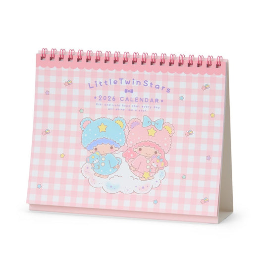 Sanrio 2026 Desktop Calendar - Little Twin Stars