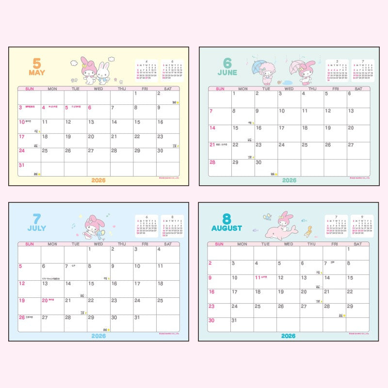 Sanrio 2026 Desktop Calendar - My Melody