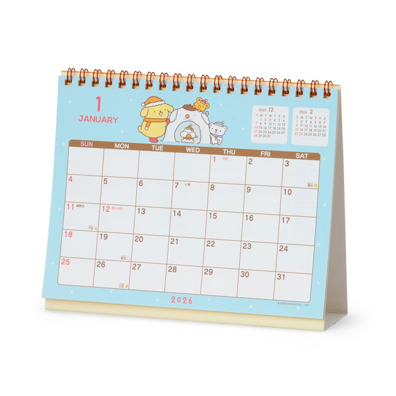 Sanrio 2026 Desktop Calendar - Pompompurin