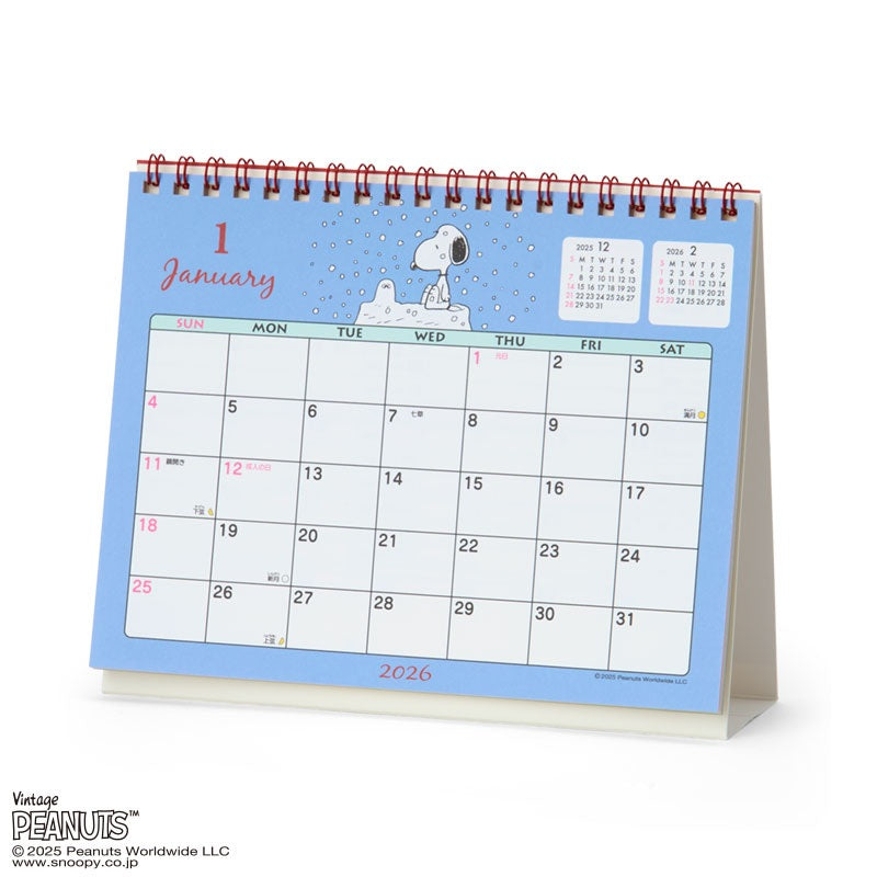 Snoopy 2026 Desktop Calendar