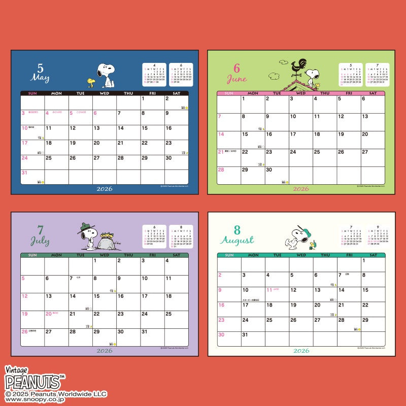Snoopy 2026 Desktop Calendar