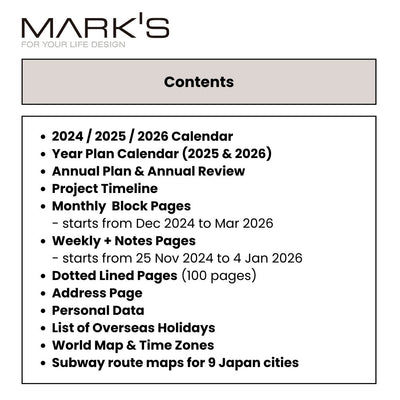 Mark's 2025 EDiT Semi A5 Weekly + Notes Planner - Souple Plus