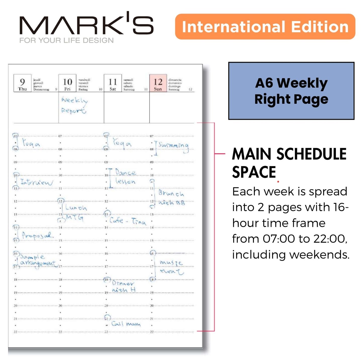 [International Edition] Mark's 2025 A6 Weekly Vertical Planner Refill