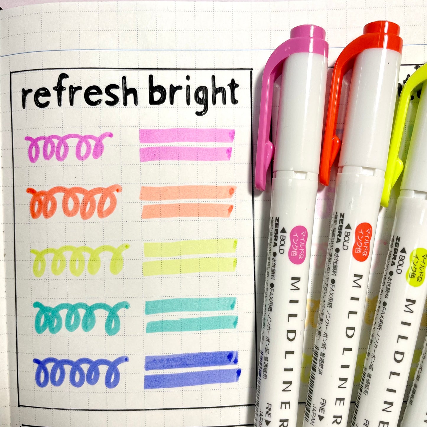Zebra MILDLINER Double Ended Highlighter Set - Refresh Bright