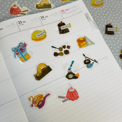 [BUNGUJOSHI 2025] Saien Clear Flake Seal - Stationery