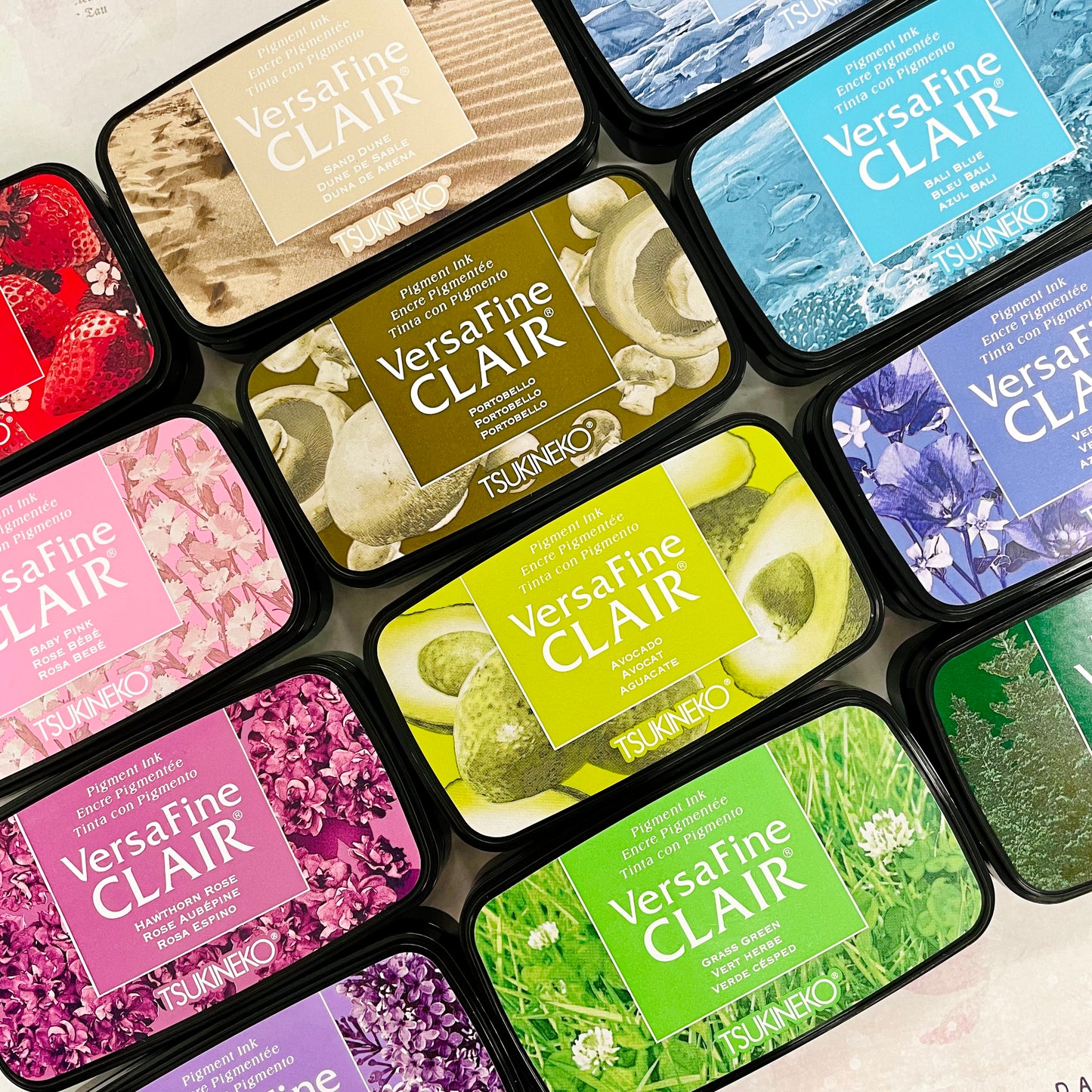 [2024 New Colours] Tsukineko VersaFine Clair Ink Pads - 12 Natural Colours