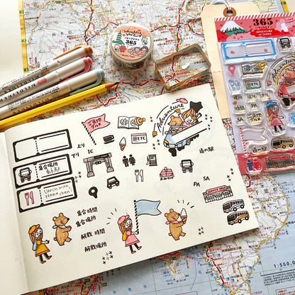 Sakuralala x Igloo*Dining* 365™ Clear Stamps -  Adventure in Japan