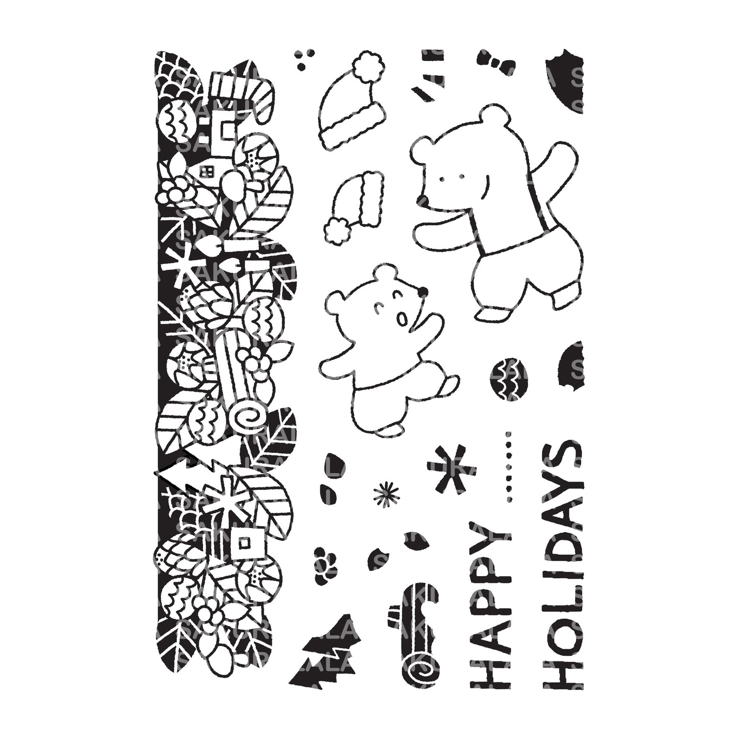 Sakuralala x Igloo*Dining* 365™ Clear Stamps - Christmas Greetings