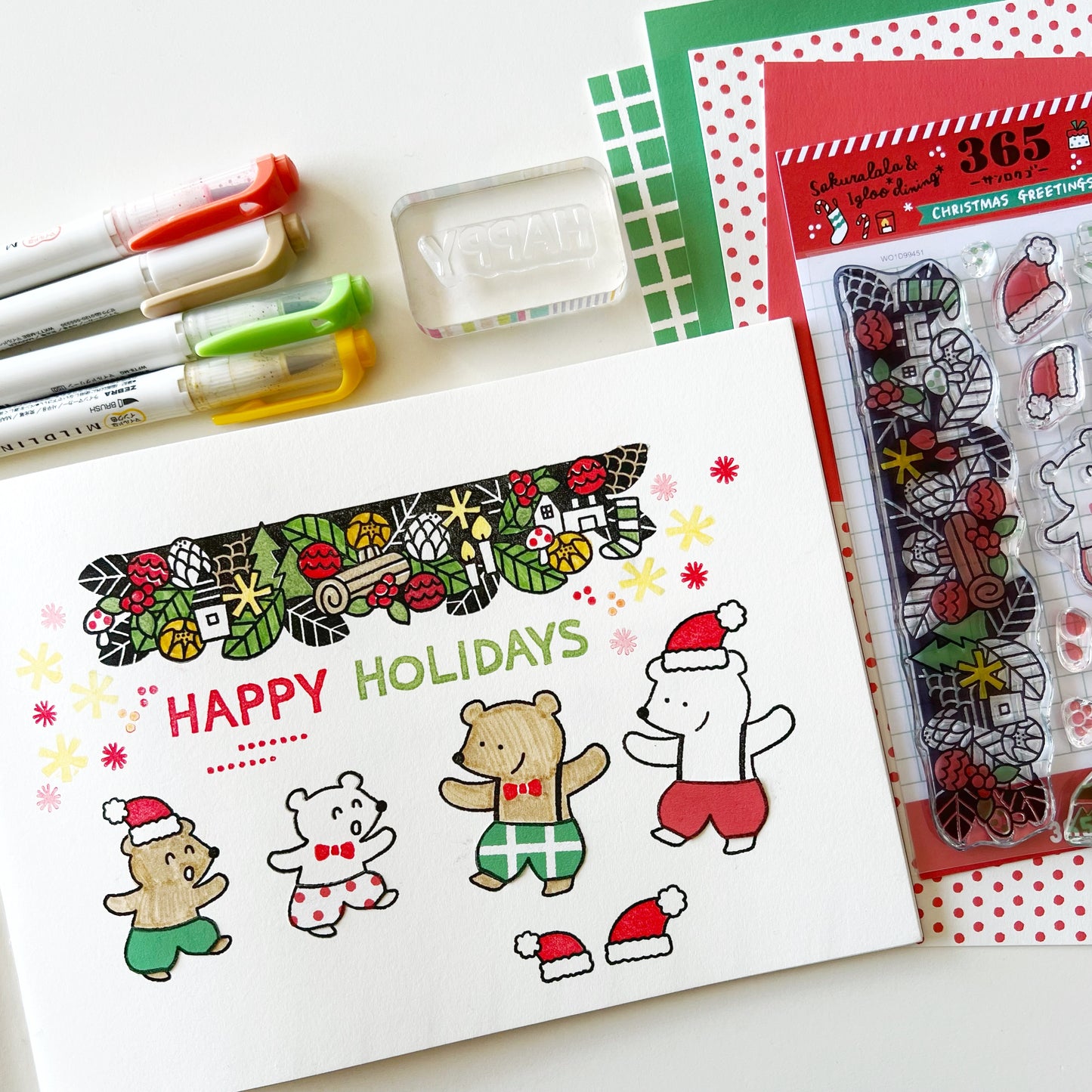 Sakuralala x Igloo*Dining* 365™ Clear Stamps - Christmas Greetings