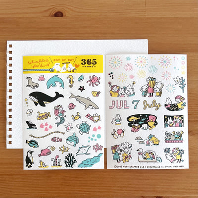 [LIMITED EDITION} Sakuralala x Igloo*Dining* 365™ Clear Stamps - July Set with Washi Sheets