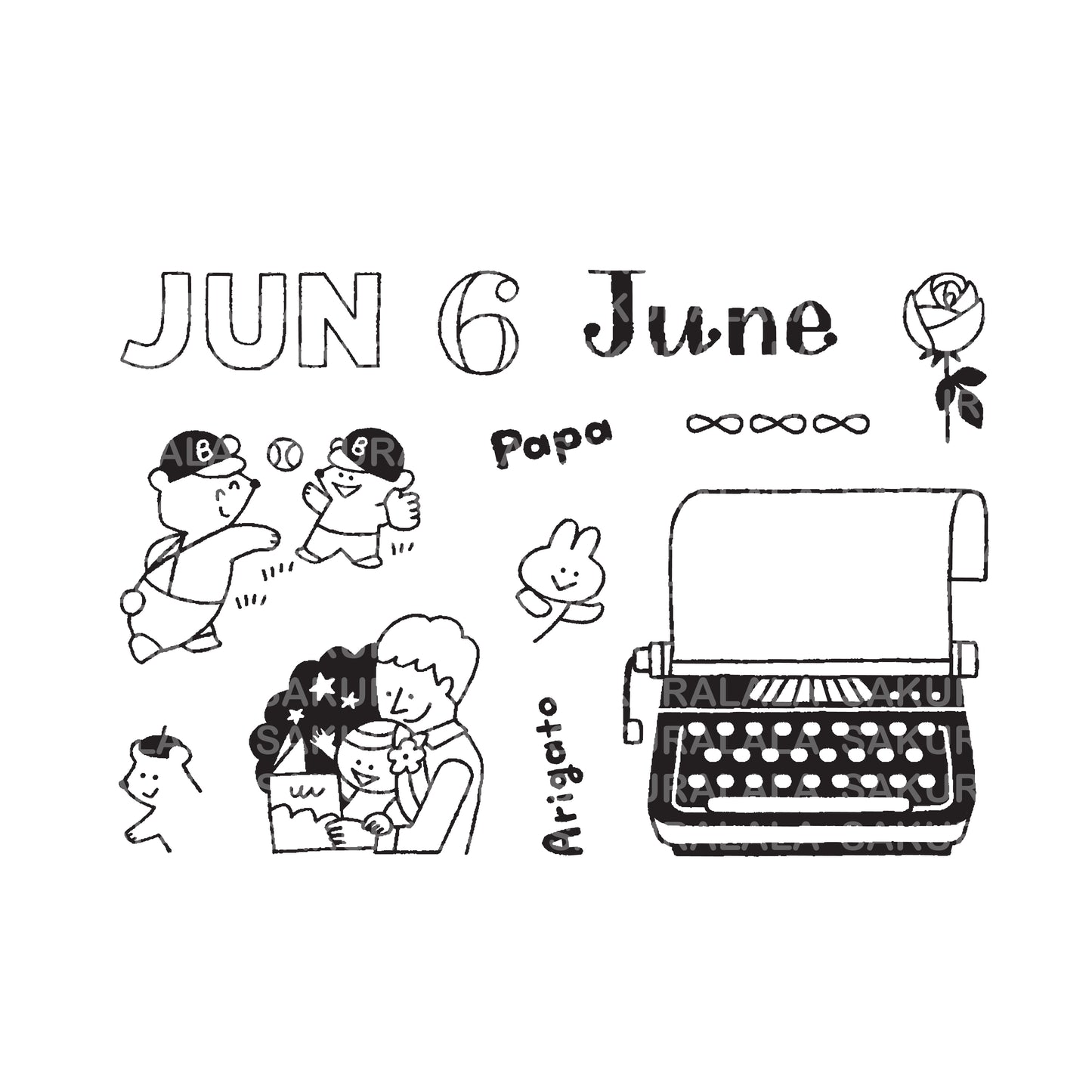 Sakuralala x Igloo*Dining* 365™ Clear Stamps - June
