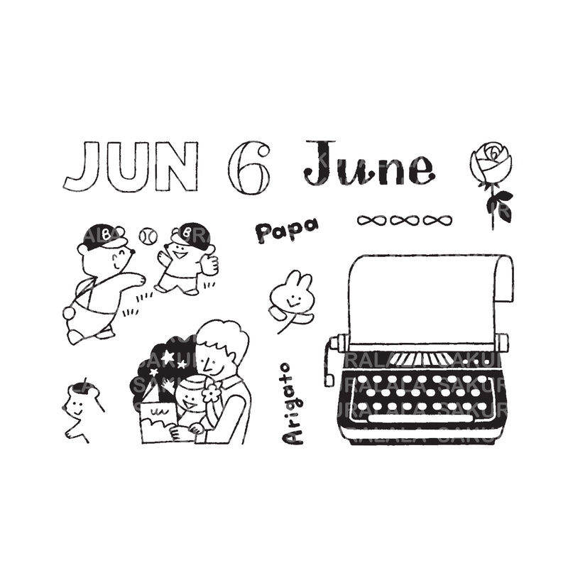 Sakuralala x Igloo*Dining* 365™ Clear Stamps - June