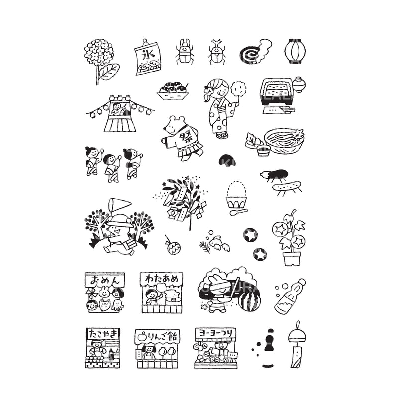 Sakuralala x Igloo*Dining* 365™ Clear Stamps - Nippon-Natsu