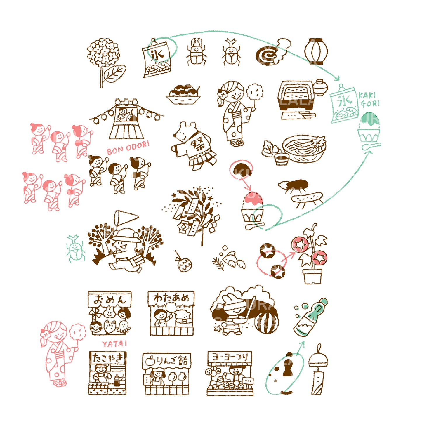 Sakuralala x Igloo*Dining* 365™ Clear Stamps - Nippon-Natsu