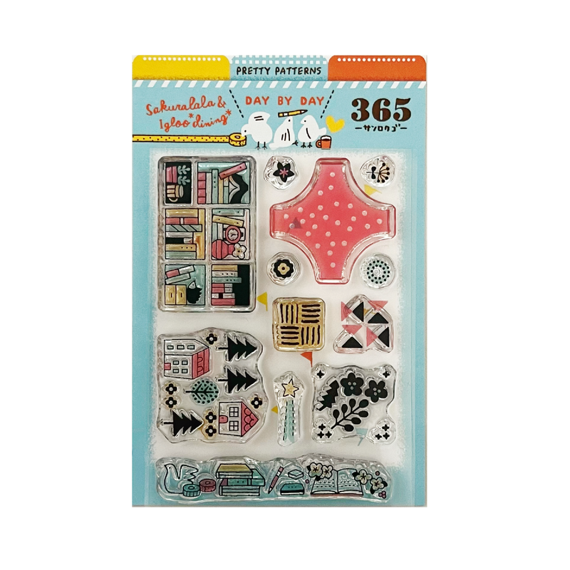 [LIMITED EDITION] Sakuralala x Igloo*Dining* 365™ Clear Stamps -  August Set with Washi Sheets