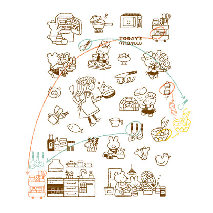 Sakuralala x Igloo*Dining* 365™ Clear Stamps -  Today's Menu