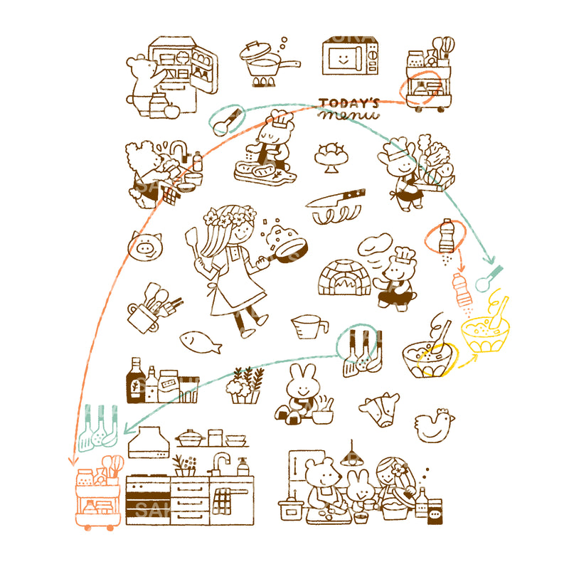 Sakuralala x Igloo*Dining* 365™ Clear Stamps -  Today&