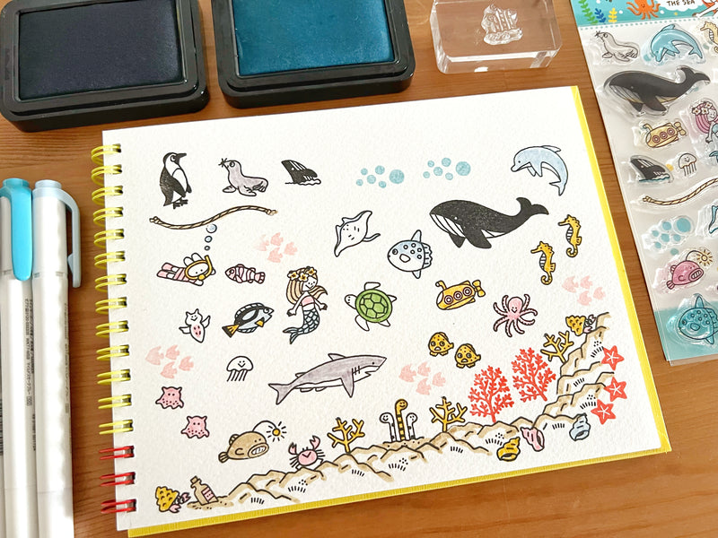 Sakuralala x Igloo*Dining* 365™ Clear Stamps -  Under the Sea