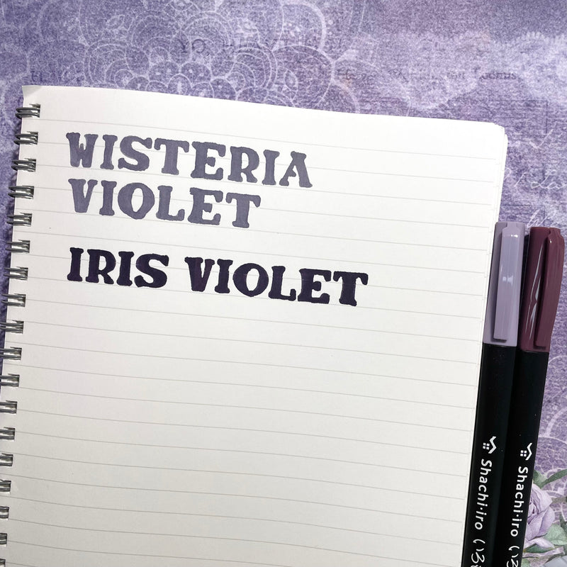 Shachihata Iromoyo Water-Based Colour Brush Pens - Purple Series