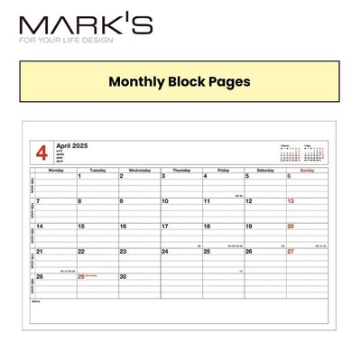 Mark's 2025 A5 Desktop Magnet Notebook Calendar
