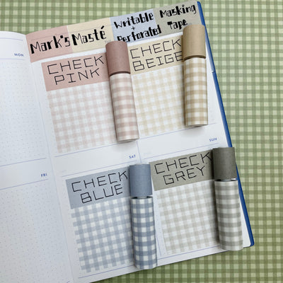 Mark's Masté Writable Perforated Masking Tape Set - Gingham Check | Blue