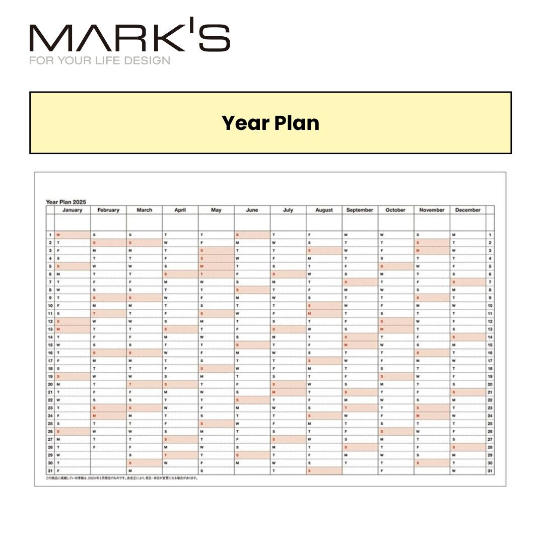 Mark's 2025 A5 Desktop Magnet Notebook Calendar