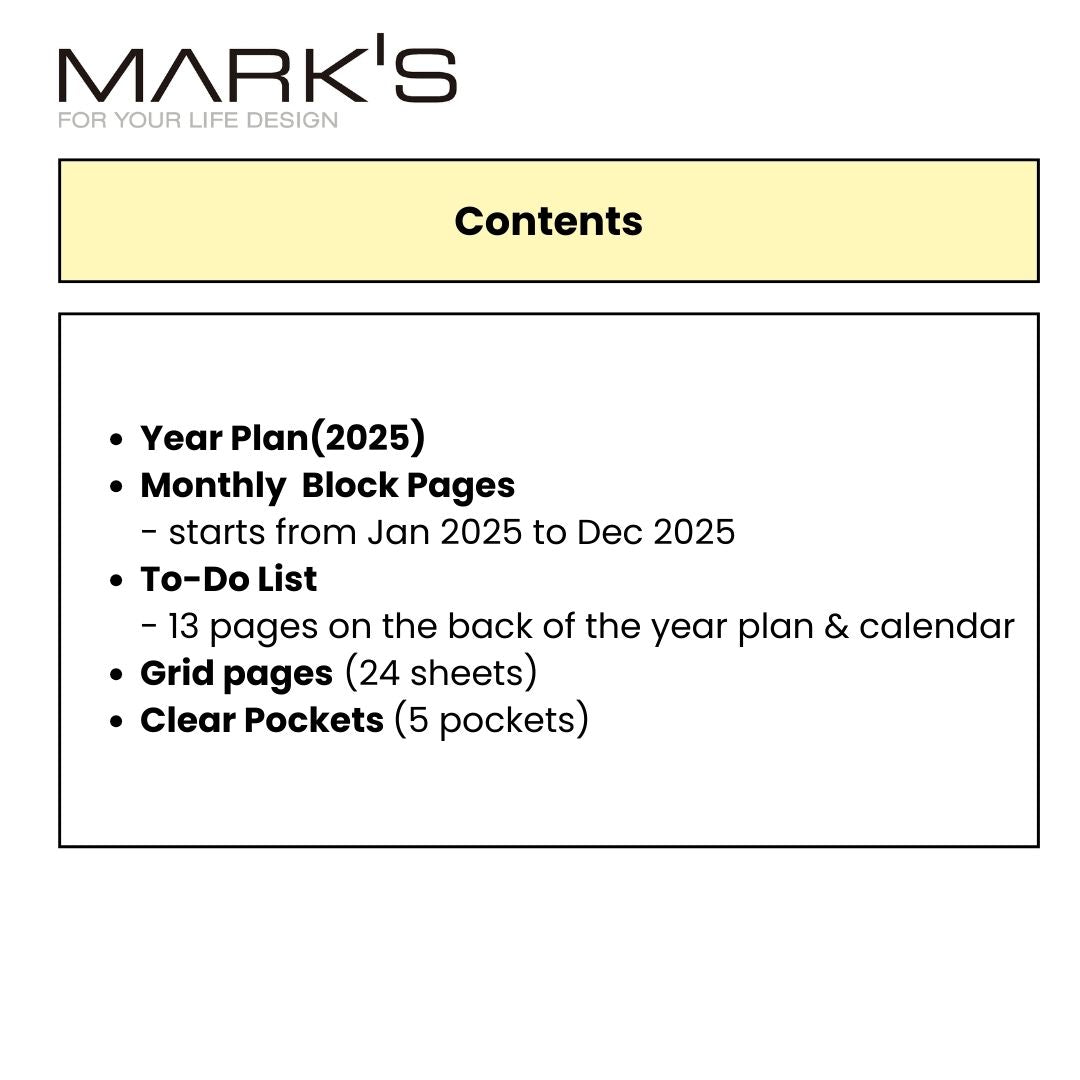 Mark's 2025 A5 Desktop Magnet Notebook Calendar