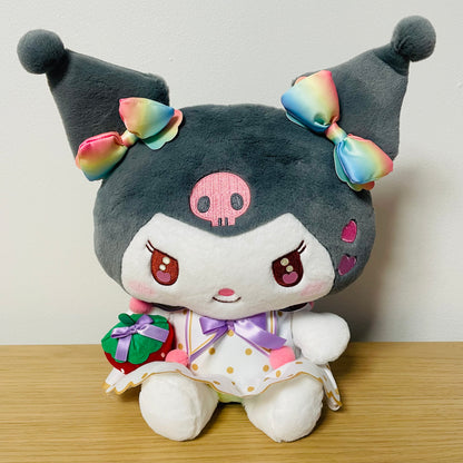 Sanrio x 50th Anniversary Strawberry Newspaper Plush Toy - Kuromi (M)