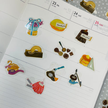 [BUNGUJOSHI 2025] Saien Clear Flake Seal - Stationery