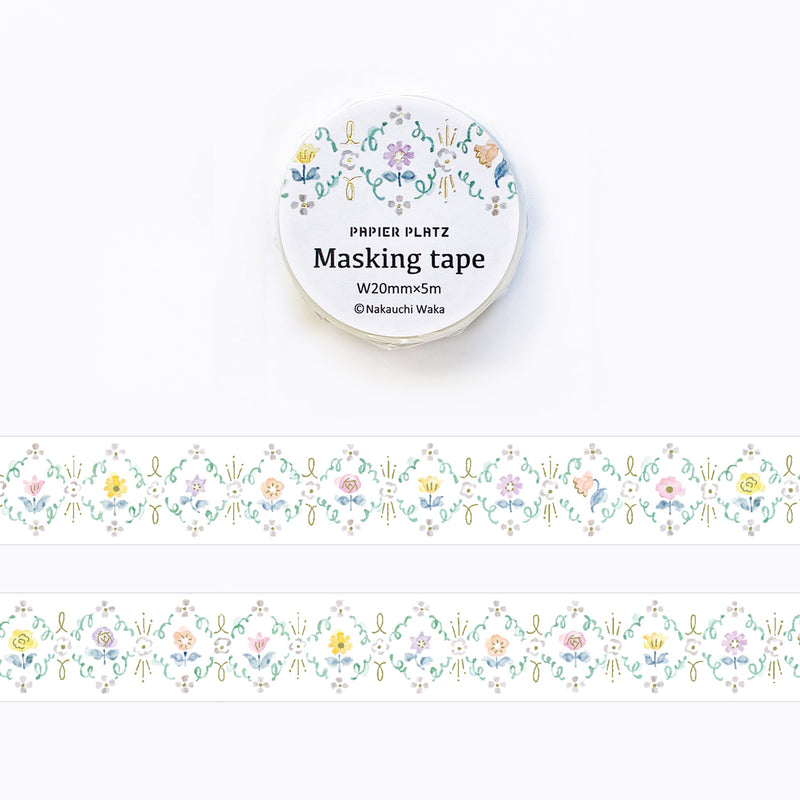 Papier Platz x Nakauchi Waka Washi Tapes - Flower Bloom