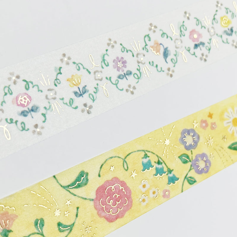 Papier Platz x Nakauchi Waka Washi Tapes - Flower Bloom