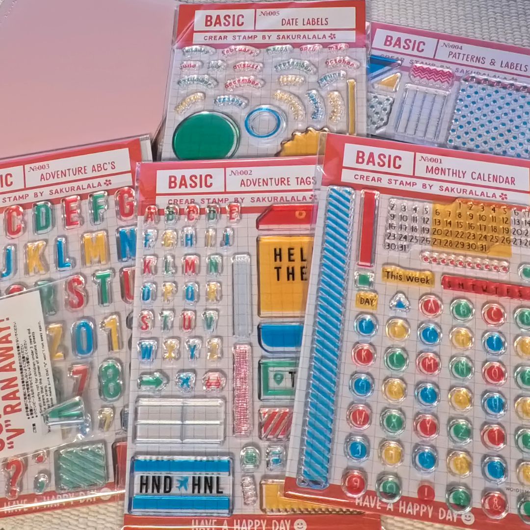 Sakuralala Basic Clear Stamps Collection Set (No. 001 - 005)