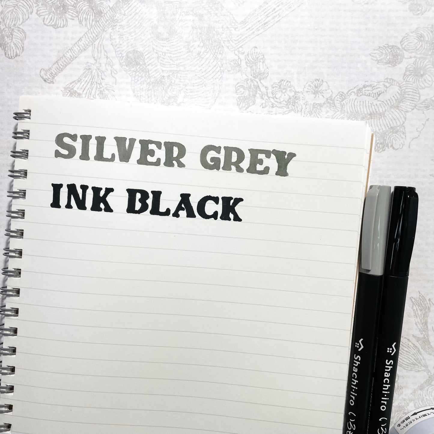 Shachihata Iromoyo Water-Based Colour Brush Pens - Grey & Black Series