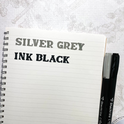 Shachihata Iromoyo Water-Based Colour Brush Pens - Grey & Black Series