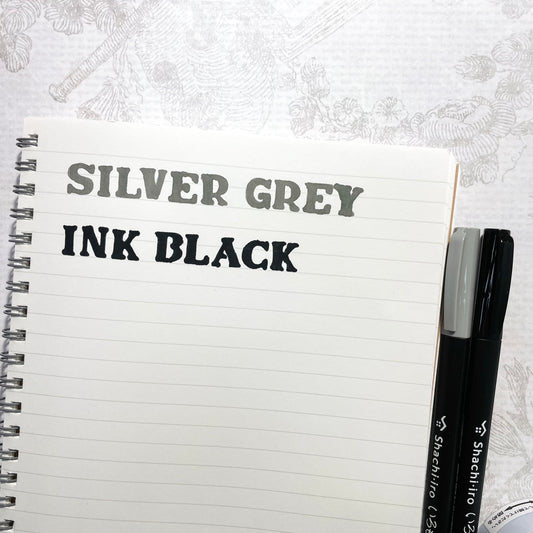 Shachihata Iromoyo Water-Based Colour Brush Pens - Grey & Black Series