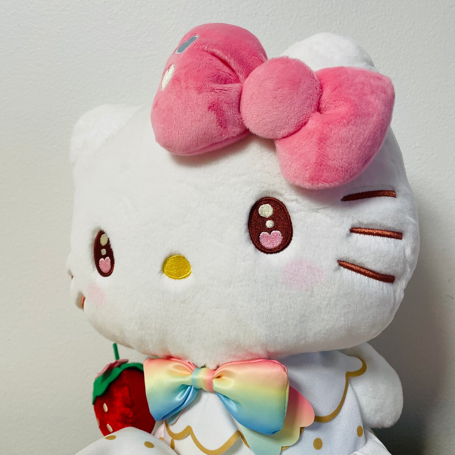 Sanrio x 50th Anniversary Strawberry Newspaper Plush Toy - Hello Kitty (M)