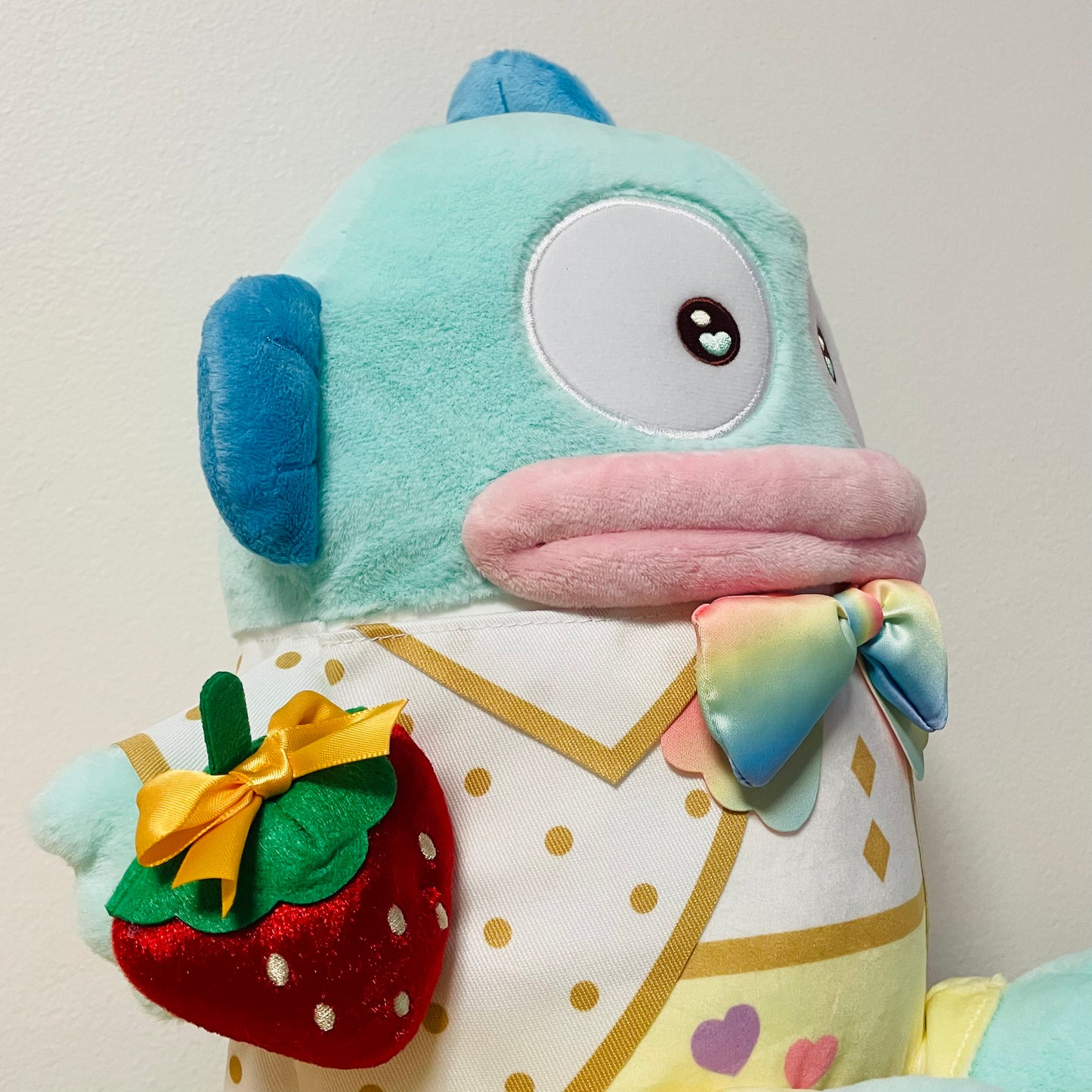 Sanrio x 50th Anniversary Strawberry Newspaper Plush Toy - Hangyodon (M)