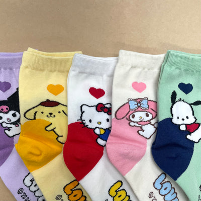 Kikiya Socks x Sanrio Children Big Heart Socks 200-220mm (Large)