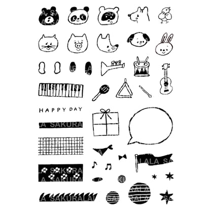 Sakuralala x 963hanko Clear Stamps - Animal Band